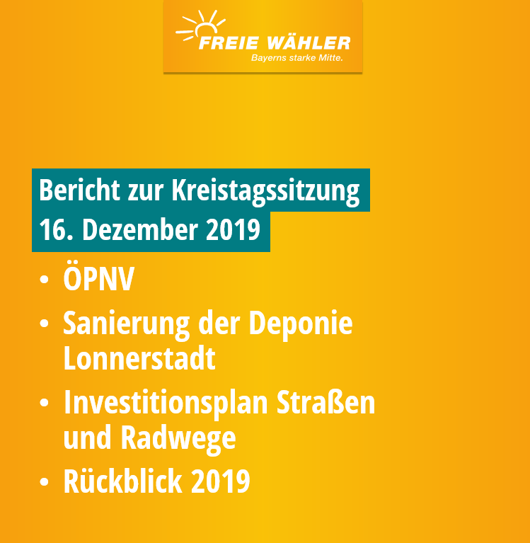 Bericht von der Kreistagssitzung vom 16. Dezember 2019